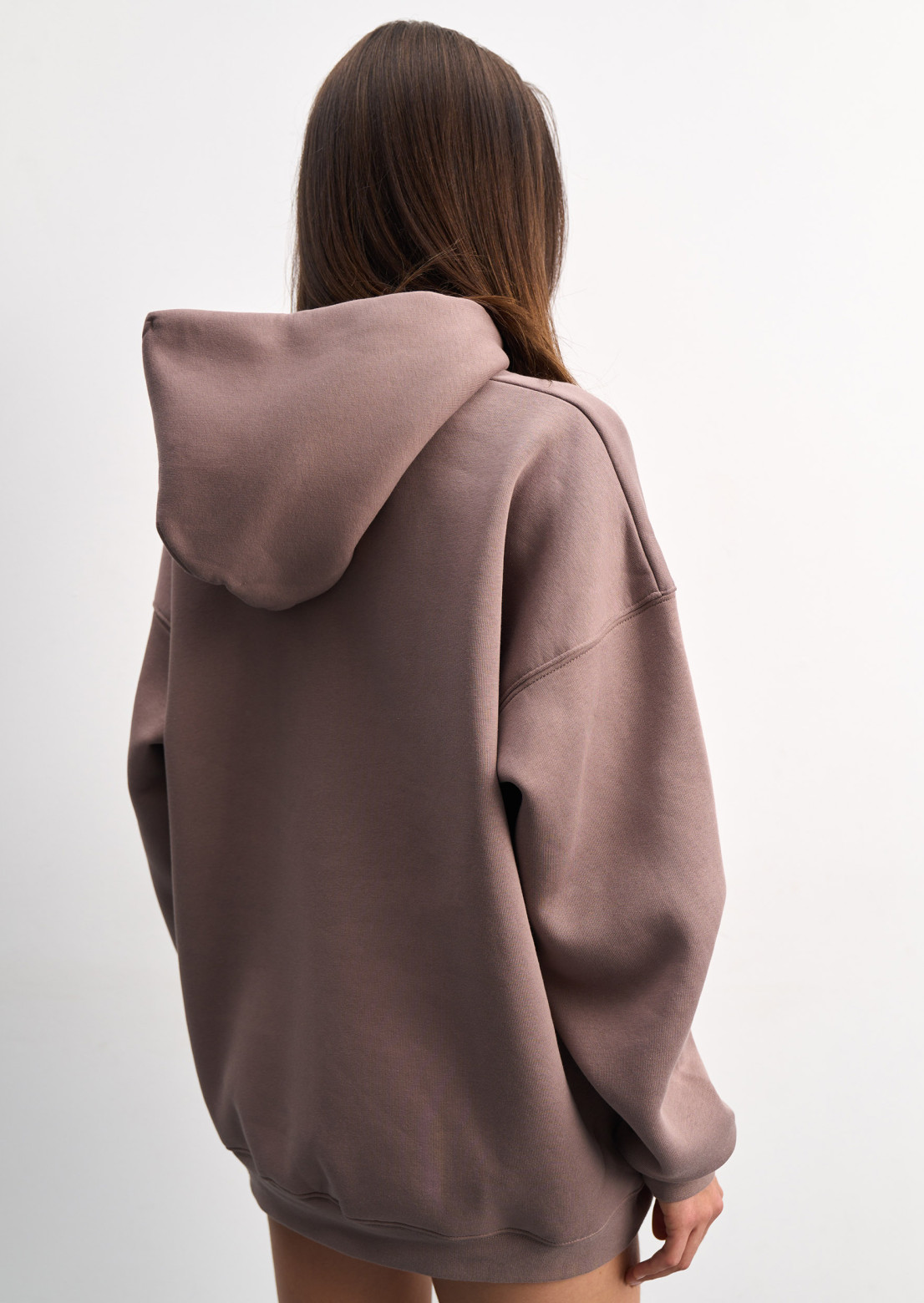 Deep brown color footer hoodie